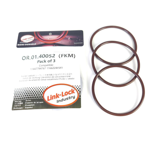 LINK-LOCK 3PCS FKM Viton OR.01.40052 エンジンバキュームポンプOリングガスケット 11667794767 11662244541 BMW M47 M57用