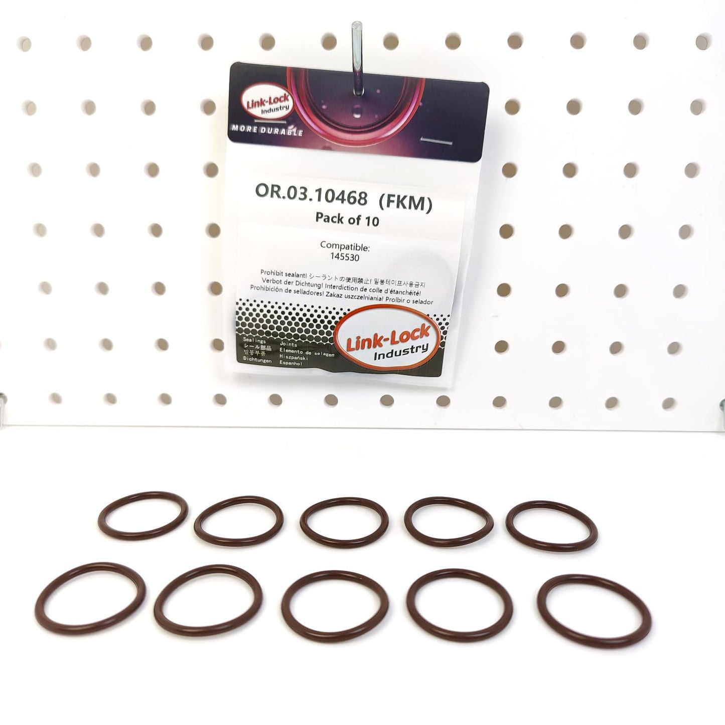 LINK-LOCK 10PCS OR.03.10468 FKMバイトン 25×2.62 シールユニバーサルOリングキット 145530 CUMMINS用