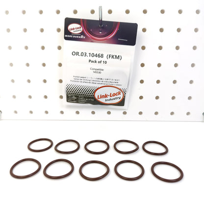 LINK-LOCK 10PCS OR.03.10468 FKMバイトン 25×2.62 シールユニバーサルOリングキット 145530 CUMMINS用