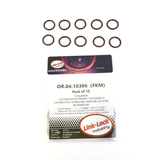 LINK-LOCK 10PCS OR.04.10386 FKM Viton Sealing O-Ring Kit of Turbocharger Engine Oil Filler Port WHT005558 WHT006901 WHT006901A G4D38527HA J3P38527BA LR095786 LR125382 9A700690100 For AUDI-CEUA CGTA
