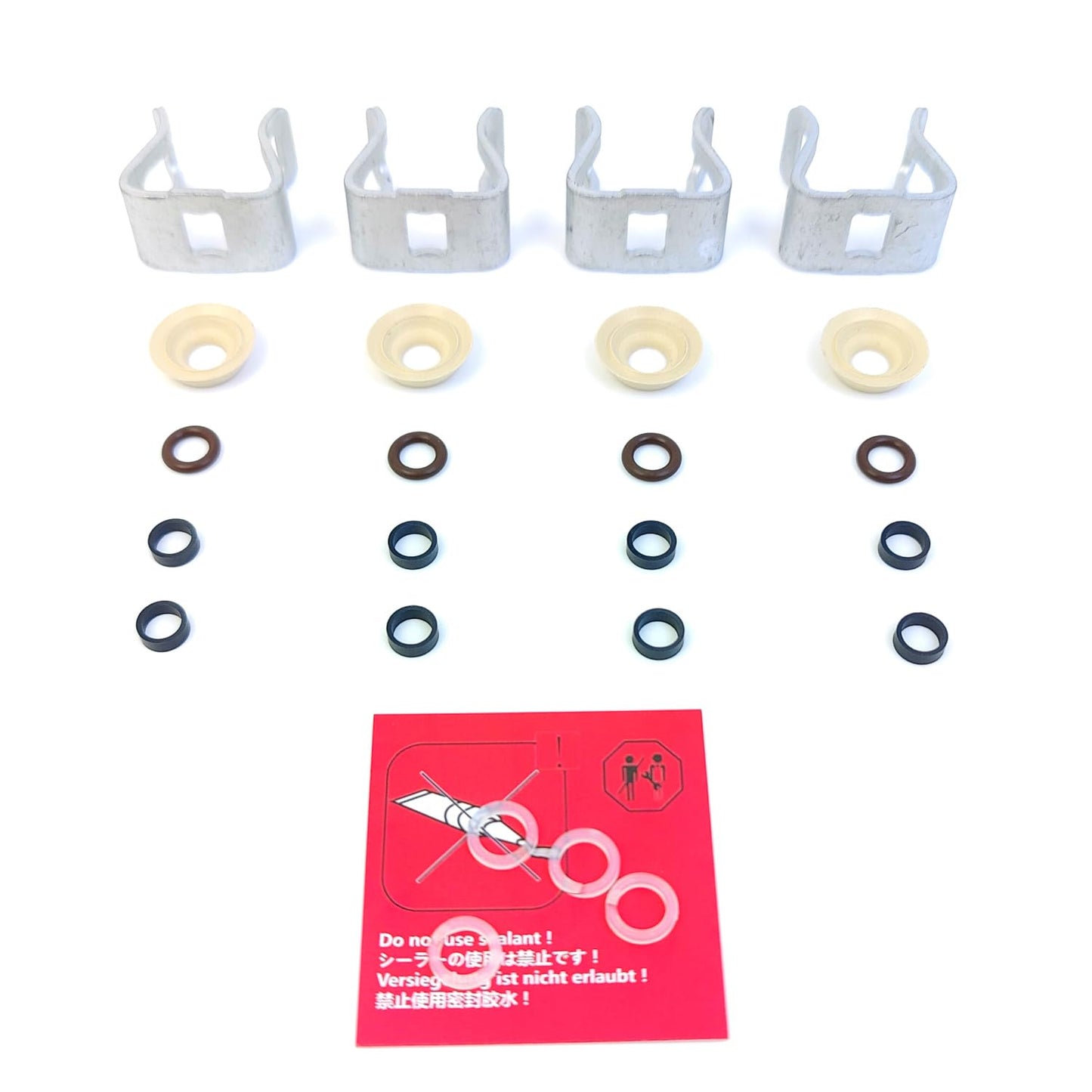 LINK-LOCK 4Set OK.04.10032 fuel injector repair kit 12672366 with FKM Viton O-RING For BUICK For CHEVROLET For CADILLAC 5.3 4.3 L83 LV3