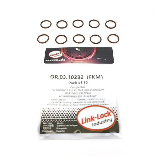 LINK-LOCK 10PCS OR.03.10282 FKM Viton カムシャフト調整およびスーパーチャージャーオイルドレンアウトレット用Oリングキット N10691601 91333-PNA-003 PO09062M R74354 0169979945 A0169979945 90118-WA541 アウディ用