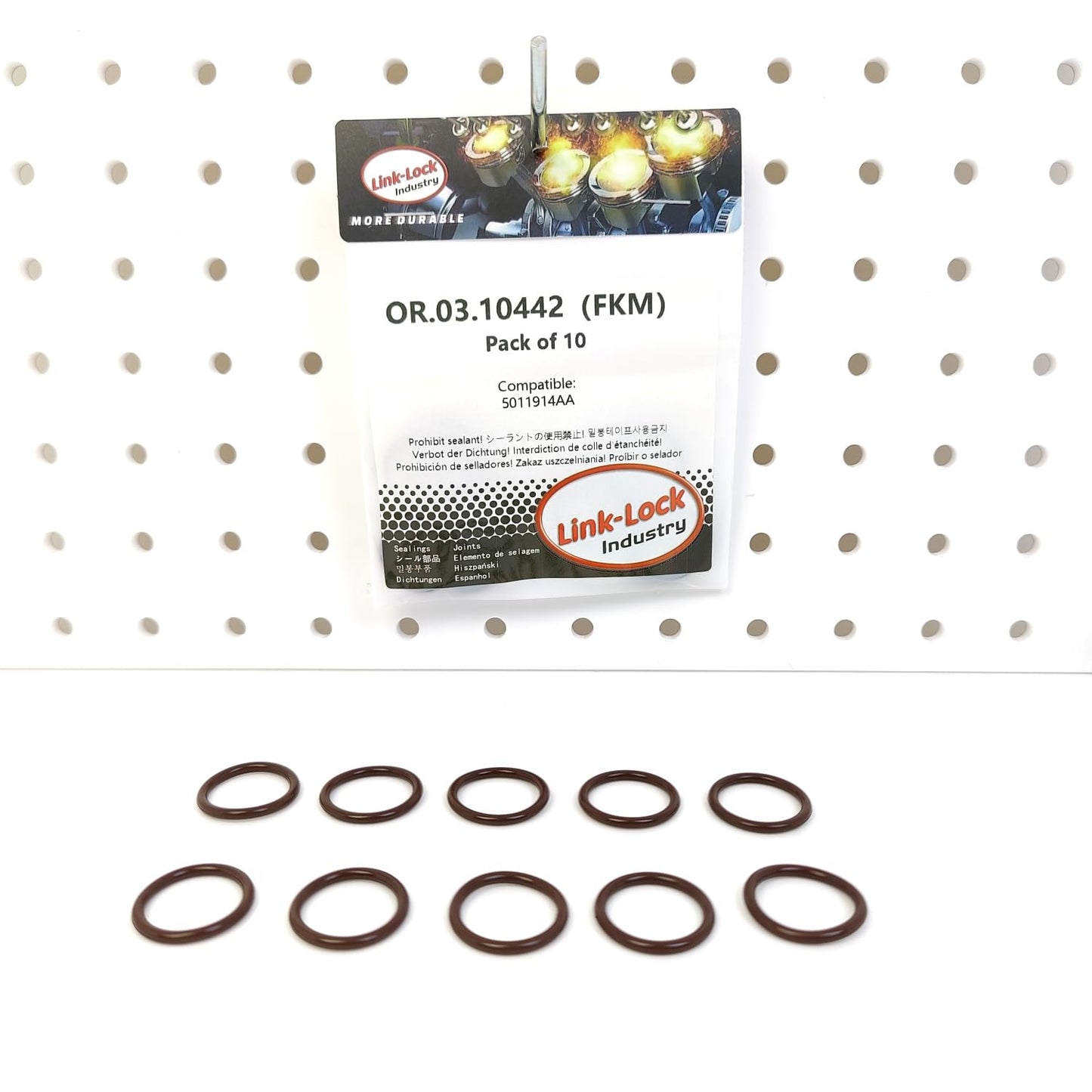 LINK-LOCK 10PCS OR.03.10442 FKM Viton Sealing O-ring Kit of Engine cooling 5011914AA For CHRYSLER For JEEP For RAM