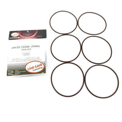 LINK-LOCK 6PCS OR.03.10268 FKM Viton Sealing O-Ring Kit of Water Pump 12668422 For CHEVROLET-LT6 LT7