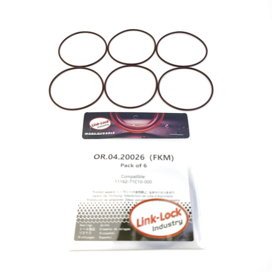 LINK-LOCK 6PCS OR.04.20026 FKM Viton Sealing O-Ring Kit of Camshaft Position Sensor Holder 11162-71C10-000 for SUZUKI