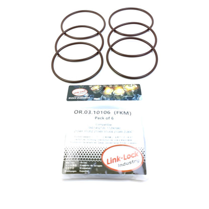LINK-LOCK 6PCS OR.03.10106 FKM Viton Sealing O-Ring Kit Of Throttle valve connection 06E145272C 17290580 21049-31U02 21049-31U04 21049-ZL80C For AUDI-CMUA CRED CAKA CCBA CGWC CGXC For NISSAN