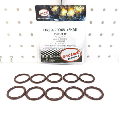 LINK-LOCK 10PCS OR.04.20065 FKM Viton Sealing O-Ring Kit of Engine Timing Cover 5650969 55353331 806924120 SU003-02186 for OPEL for SAAB for SUBARU for TOYOTA