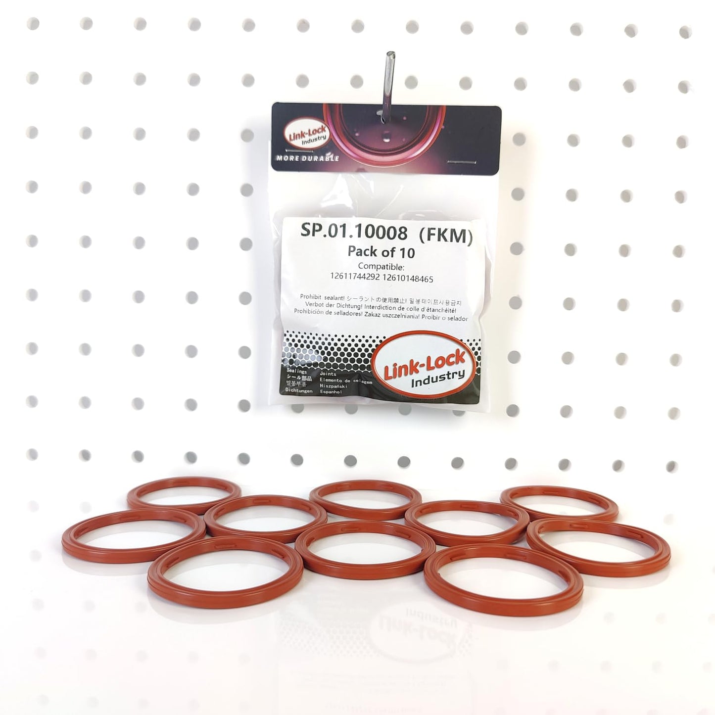 LINK-LOCK 10PCS FKM Viton SP.01.10008 Oil position Gasket O-Ring 12611744292 12610148465 for BMW N46 N43 N47 N52 N51 N53 N54 N55 N57 N63 N74 N73 M57 N62