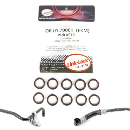 LINK-LOCK 10PCS FKM Viton OR.01.70001 O-RING gasket for transmission cooling pipe 17227613656 17227800958 for BMW /MINI /RR54 N55 S55 S65