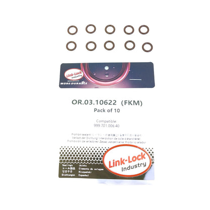 LINK-LOCK 10PCS OR.03.10622 FKM Viton Sealing O-Ring Kit of Engine Casing 999.701.006.40 For PORSCHE