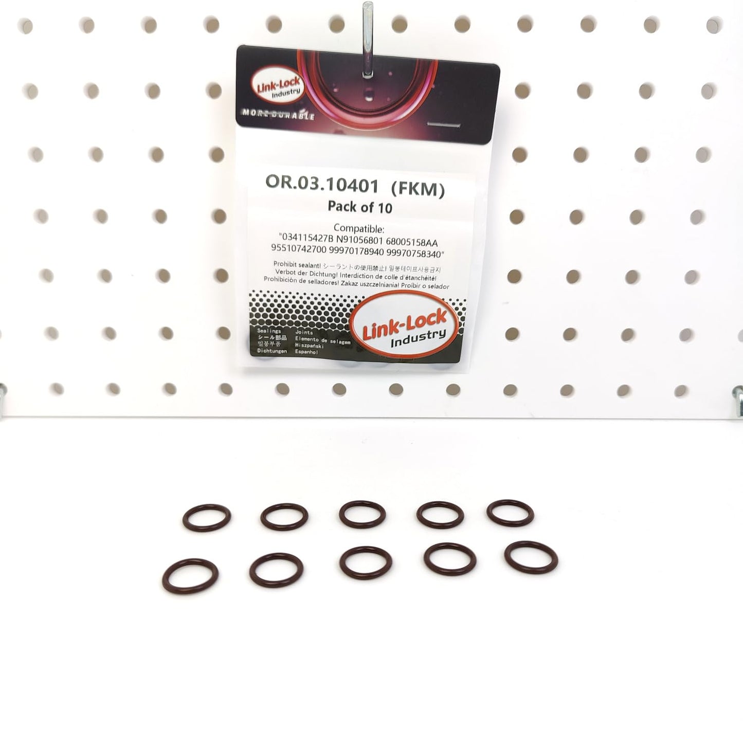 LINK-LOCK 10PCS OR.03.10401 FKM Viton Sealing O-Ring Kit of Fuel injector/turbocharger 034115427B N91056801 68005158AA 95510742700 99970178940 99970758340 For PORSCHE For AUDI-DAJB DJHB For VW