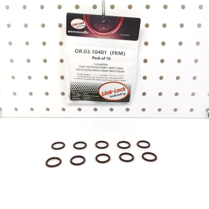 LINK-LOCK 10PCS OR.03.10401 FKM Viton Sealing O-Ring Kit of Fuel injector/turbocharger 034115427B N91056801 68005158AA 95510742700 99970178940 99970758340 For PORSCHE For AUDI-DAJB DJHB For VW