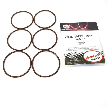 LINK-LOCK 6PCS OR.03.10392 FKM Viton Sealing O-Ring Kit of Timing Gear Chamber Cover 332119 For SCANIA-DC13