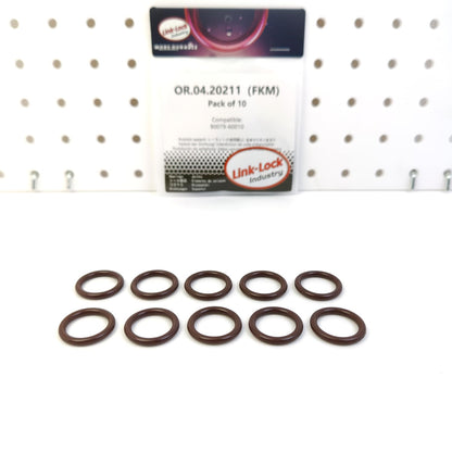 LINK-LOCK 10PCS OR.04.20211 FKM Viton Sealing O-Ring Kit of Injector 90079-60010 for TOYOTA