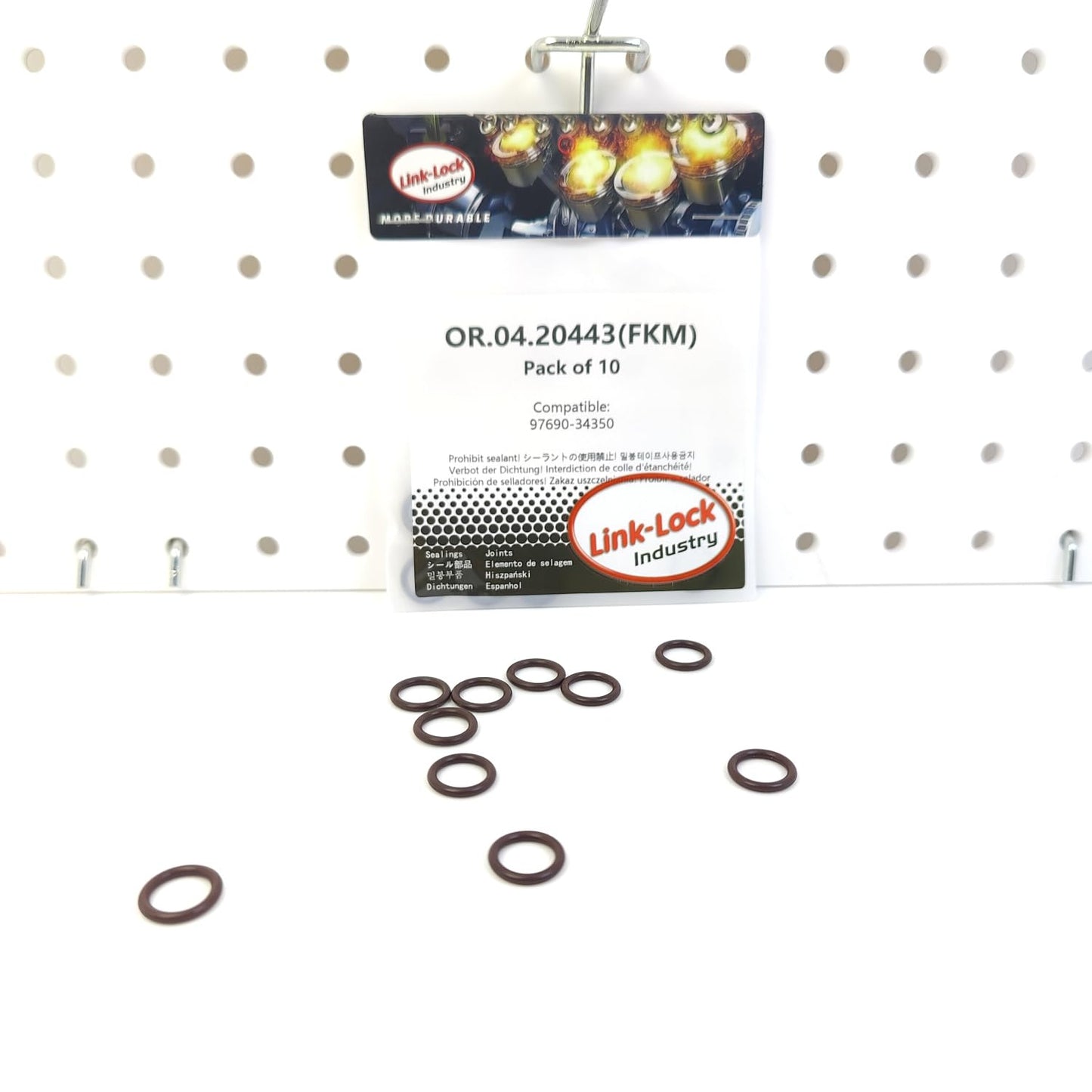 LINK-LOCK 10PCS OR.04.20443 FKM Viton Sealing O-Ring Kit of Refrigerant Line 97690-34350 for HYUNDAI for KIA