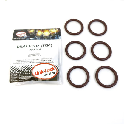 LINK-LOCK 6PCS OR.03.10532 FKM Viton 32×5 Sealing Universal O-Ring Kit 06.56936-1612 For MAN