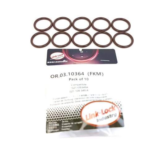 LINK-LOCK 10PCS OR.03.10364 FKM Viton Sealing O-Ring Kit of Tappet 021109349A 021.109.349.A For PORSCHE-923 EC GB For VW-AN CE EC CJ