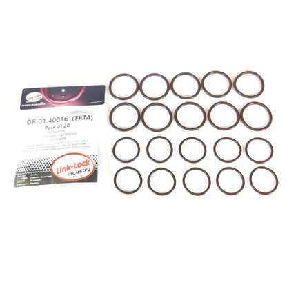 LINK-LOCK 20PCS FKM Viton OR.01.40016 Engine Spark plug socket O-RING gasket 11377514007 31421450532 11377514008 for BMW N46 N46N