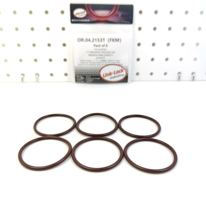 LINK-LOCK 6PCS OR.04.21531 FKM Viton Sealing O-Ring Kit of Timing gear case cover 11148544858 03N145215A JX6Q9D476AA 3564311 2191077 for BMW-IB1 For CITROEN-C3 C4 For FORD For YOYOTA For PEUGEOT