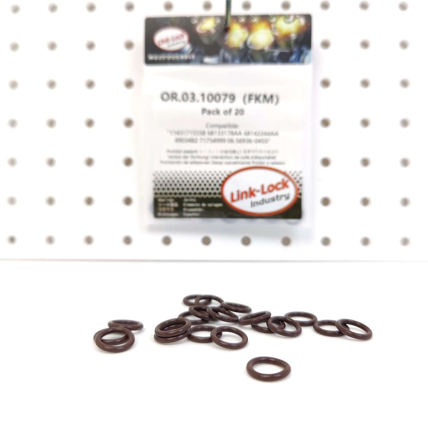 LINK-LOCK 20PCS OR.03.10079 FKM Viton Sealing O-Ring Kit Of Oil dipstick 11431715558 68133178AA 68142244AA 4903482 71754999 06.56936-0455 For BMW-M40 M42 For CHRYSLER For JEEP