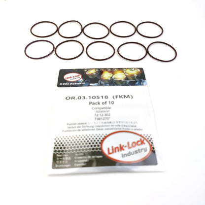 LINK-LOCK 10PCS OR.03.10518 FKM Viton 34.7×1.8 Sealing Universal O-Ring Kit 3330537 72.12.302 7381270 For CUMMINS For LIEBHERR For GUASCOR