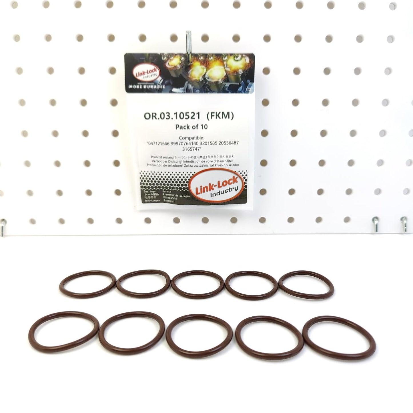 LINK-LOCK 10PCS OR.03.10521 FKM Viton Sealing O-Ring Kit of Cooling water pipe 047121666 99970764140 3201585 20536487 3165747 For AUDI For VW For PORSCHE For VOLVO