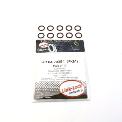 LINK-LOCK 10PCS OR.04.20394 FKM Viton Sealing O-Ring Kit of Oil Dipstick 6000631559 68550468AA 91314-R9L-J01 LR139073 90301-11019 for FIAT for HONDA for LAND for ROVER for LEXUS