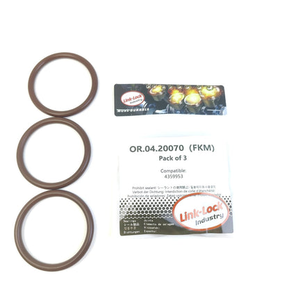 LINK-LOCK 3PCS OR.04.20070 FKM Viton Sealing O-Ring Kit of Thermostat 4359953 for LAND for ROVER