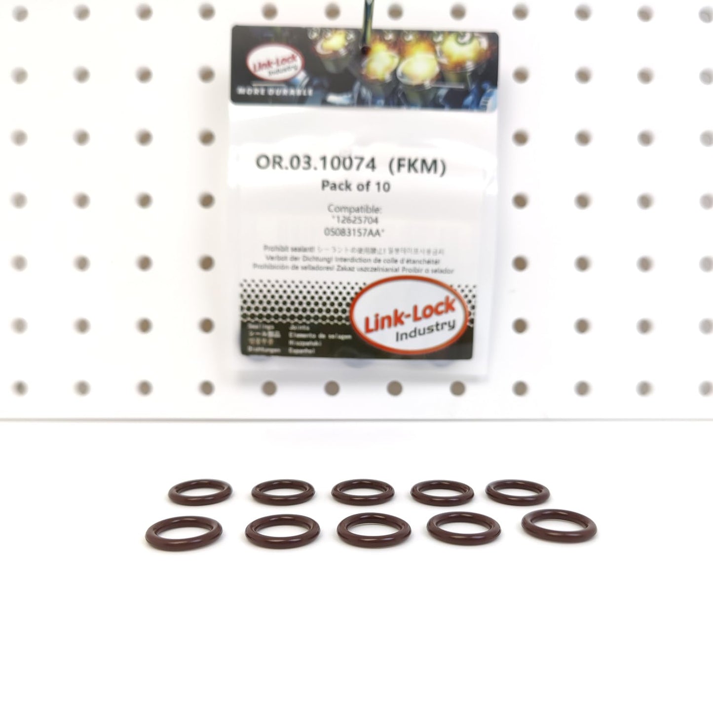 LINK-LOCK 10PCS OR.03.10074 FKMバイトンシーリングOリングキット オイルレベルゲージ 12625704 05083157AA JEEP-EXF EXJ EXN CHRYSLER-EXF EXH LANCIA-EXF RAM-EXF EXH用