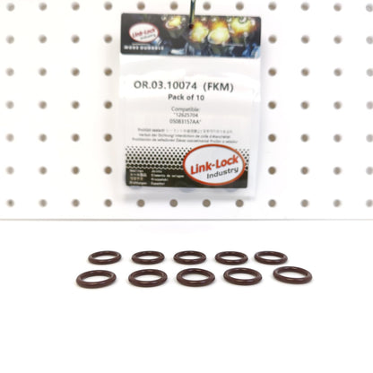 LINK-LOCK 10PCS OR.03.10074 FKMバイトンシーリングOリングキット オイルレベルゲージ 12625704 05083157AA JEEP-EXF EXJ EXN CHRYSLER-EXF EXH LANCIA-EXF RAM-EXF EXH用