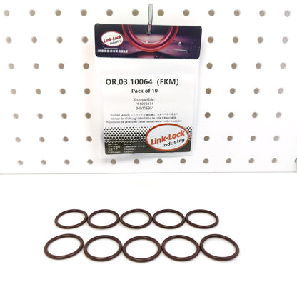 LINK-LOCK 10PCS OR.03.10064 FKM Viton Sealing O-Ring Kit Of Oil pressure regulating valve 94005874 94011695 For CHEVROLET-LB7 LGH LML LBZ LLY For BENTLEY-M62448S3 For ROLLS-ROYCE-M73 B54