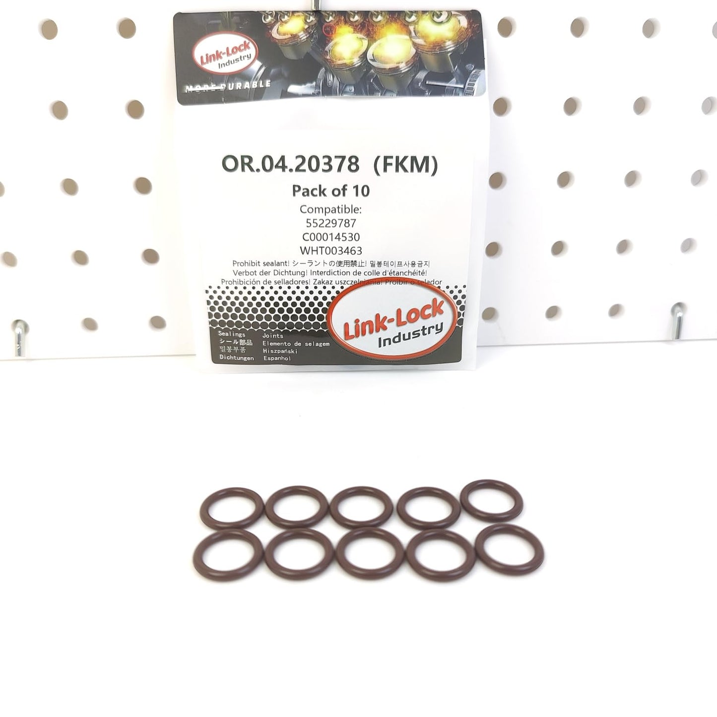 LINK-LOCK 10PCS OR.04.20378 FKM Viton Sealing O-Ring Kit of Oil Dipstick 55229787 C00014530 S00003156+02 WHT003463 for FIAT for MAXUS for SKODA