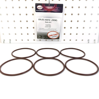 LINK-LOCK 6PCS OR.03.10372 FKM Viton Sealing O-Ring Kit of Turbocharger Intake Hose 0269973848 A0269973848 For MERCEDES-BENZ-OM457 OM458 OM460