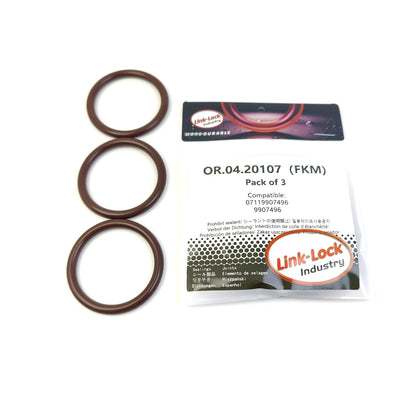 LINK-LOCK 3PCS OR.04.20107 FKM Viton Sealing O-Ring Kit of Inflatable Guide/AGR 07119907496 9907496 for BMW