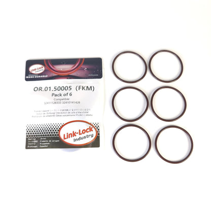 LINK-LOCK 6PCS FKM Viton OR.01.50005 Steering oil tank O-RING gasket 32411128333 32410141428 for BMW E87 E90 E60 E38 E65 E84 E81 R50 R53