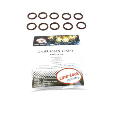 LINK-LOCK 10PCS OR.03.10525 FKM Viton Sealing O-Ring Kit of Cooling system conduit WHT004973 11531703848 11537830712 For AUDI For VW For BWM