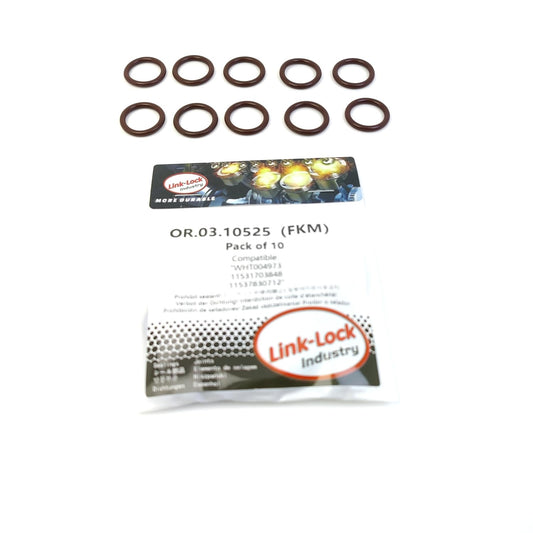LINK-LOCK 10個 OR.03.10525 FKMバイトン製シーリングOリングキット 冷却システム導管用 WHT004973 11531703848 11537830712 アウディ用 フォルクスワーゲン用 BMW用