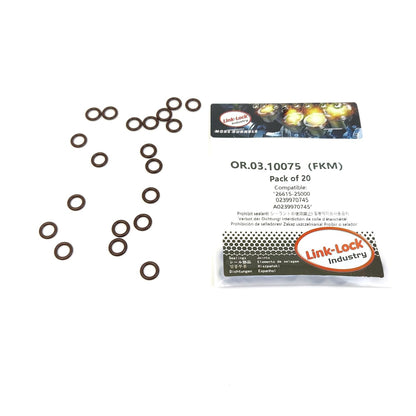 LINK-LOCK 20PCS OR.03.10075 FKMバイトンシーリングOリングキット オイルレベルゲージ用 26615-25000 0239970745 A0239970745 MERCEDES-BENZ-M270.910 OM642 OM651 M270 OM642 OM651 INFINITI-270910 JEEP用