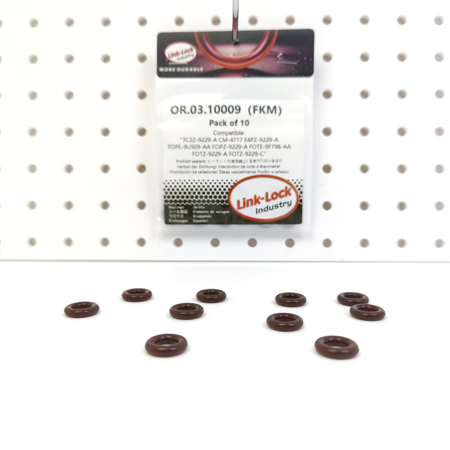 LINK-LOCK 10PCS OR.03.10009 FKM Viton 연료 인젝터 씰링 O-링 키트 7C2Z-9229-A CM-4717 E4PZ-9229-A FOPE-9U509-AA FOPZ-9229-A FOTE-9F798-AA FOTZ-9229-A FOTZ-9229-C (FORD-USA용)