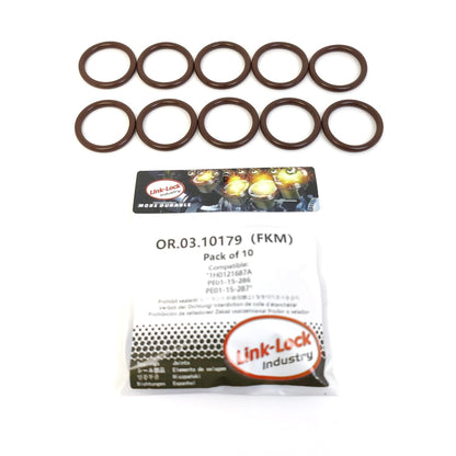 LINK-LOCK 10PCS OR.03.10179 FKM Viton Sealing O-Ring Kit of Cooler plug 1H0121687A PE01-15-286 PE01-15-287 For AUDI-CHZB CHZE CUSB CAXA CNVA DAJB For CUPRA-DXDB DPCA CZPB For VW-DNNA DUNA