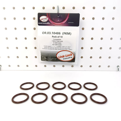 LINK-LOCK 10個入り OR.03.10486 FKMバイトン製 インテークマニホールド用Oリングキット 19412-5A2-A00 0139972345 A0139972345 HONDA用 MERCEDES-BENZ用