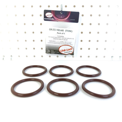 LINK-LOCK 6PCS OR.03.10546 FKM Viton Sealing O-Ring Kit of Injection valve 034133557E 063133557 13531261228 6057159 E854070S 999.701.423.40 For AUDI For VW For BMW For PORSCHE For FORD