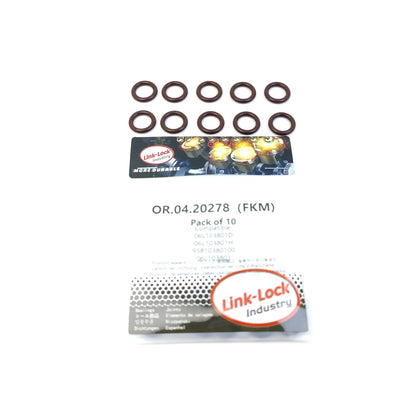 LINK-LOCK 10PCS OR.04.20278 FKM Viton Sealing O-Ring Kit of Oil Drain Plug 06L103801D 06L103801H 95810380100 06L103801 for AUDI for PORSCHE for VW