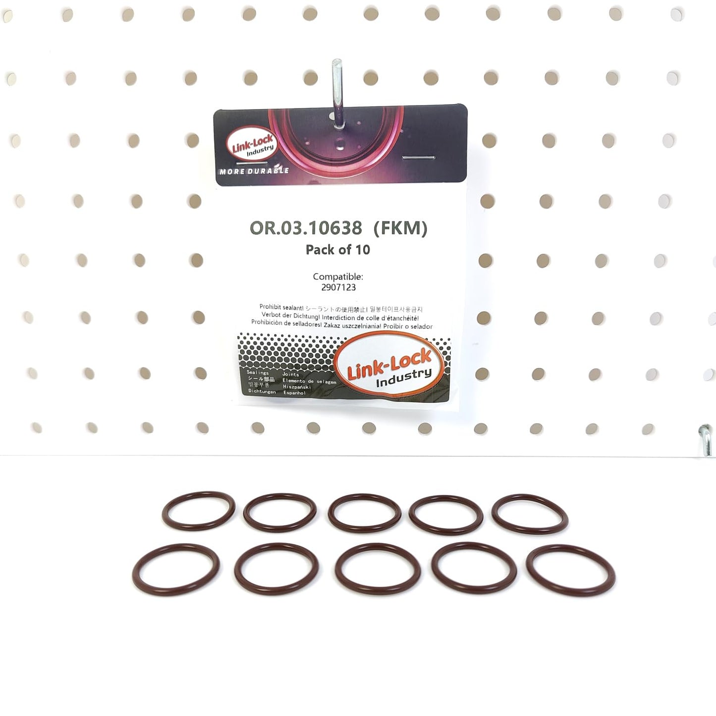 LINK-LOCK 10PCS OR.03.10638 FKMバイトン 22.9×2.45 シーリングユニバーサルOリングキット 2907123 スカニア用