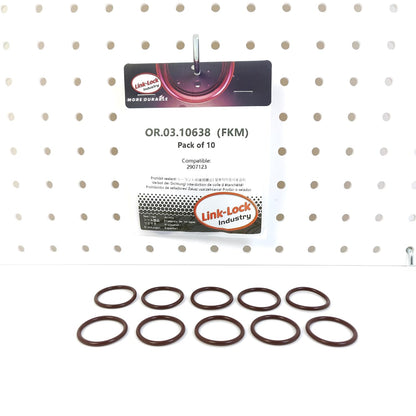 LINK-LOCK 10PCS OR.03.10638 FKMバイトン 22.9×2.45 シーリングユニバーサルOリングキット 2907123 スカニア用