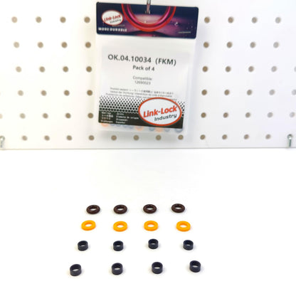 LINK-LOCK 4Set OK.04.10034 fuel injector repair kit 12690023 with FKM Viton O-RING For BUICK For CHEVROLET For CADILLAC 1.5T 535T 552T LFV