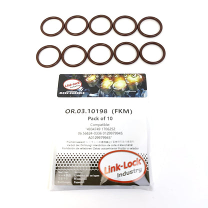 LINK-LOCK 10個 OR.03.10198 FKMバイトンシーリングOリング オイルサクションパイプ用キット 4934749 1706252 06.56824-0336 0129979945 A0129979945 MORGAN-N54 メルセデス・ベンツ用