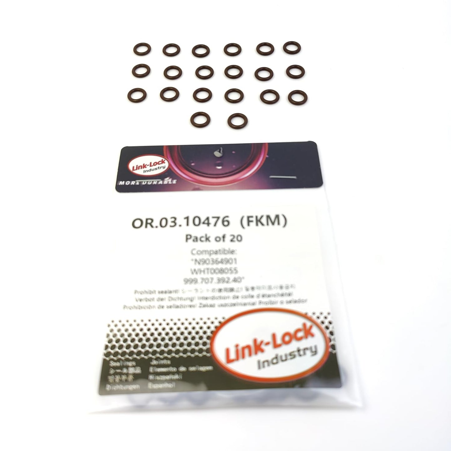 LINK-LOCK 20PCS OR.03.10476 FKM Viton Sealing O-ring Kit of Vacuum pump N90364901 WHT008055 999.707.392.40 For AUDI For VW For PORSCHE
