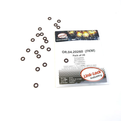 LINK-LOCK 20PCS OR.04.20260 FKM Viton Sealing O-Ring Kit of Nozzle Holder WHT005521 07119906351 1106013393 for AUDI for BMW for GEELY