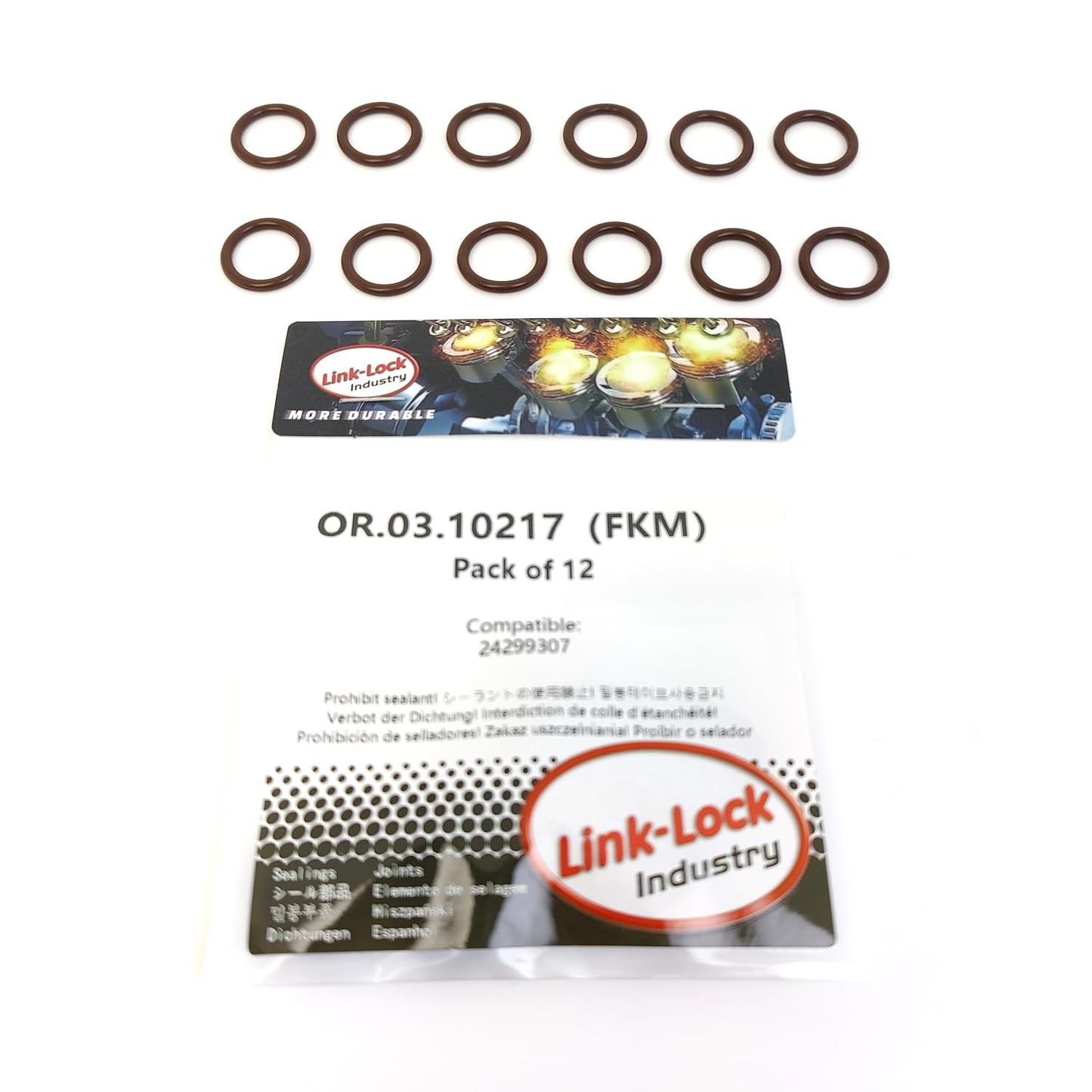 LINK-LOCK 12PCS OR.03.10217 FKM Viton Sealing O-Ring Kit of Oil pump 24299307 For CHEVROLET-LT2 LT6